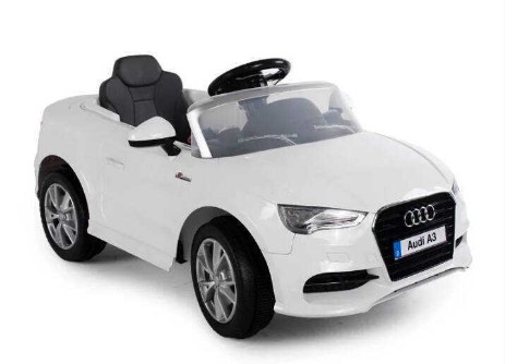 Coche electrico audi a3 para niños 12v blanco pekecars